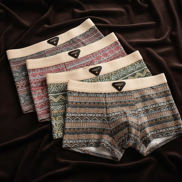 Comfortable men's organic cotton boxer briefs multipack. Soft, breathable essential underwear for daily wear.