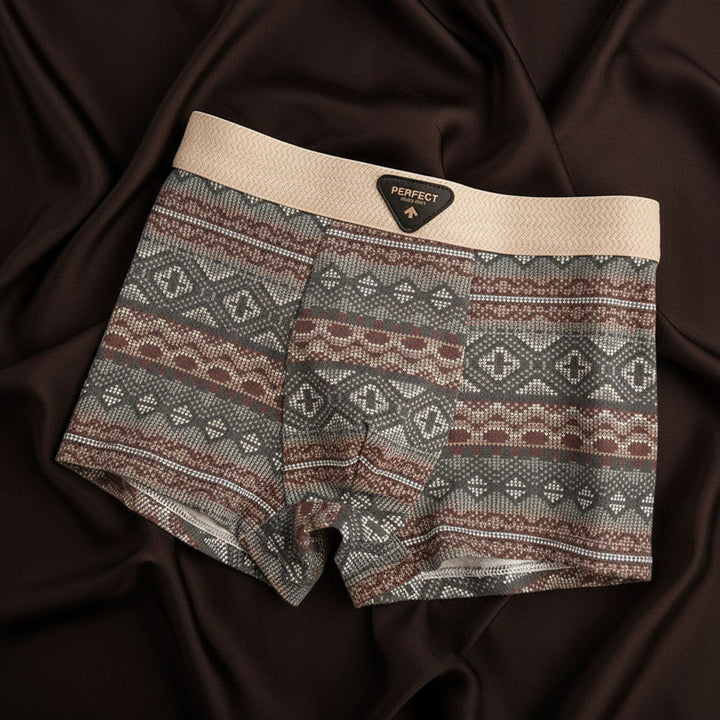 Essential men's retro cotton boxer briefs. Soft, breathable & comfortable organic underwear for daily use.