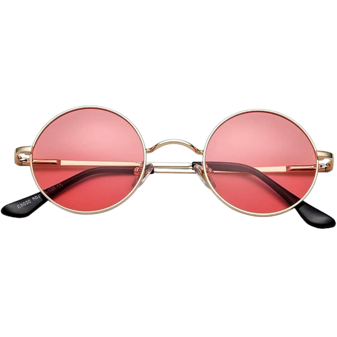 Vintage men's retro round polarized sunglasses. Stylish anti-glare eyewear for optimal UV sun protection.
