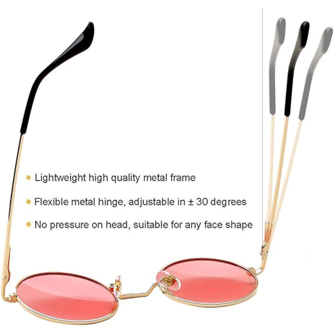 Summer-ready men's retro round polarized sunglasses. Anti-glare, UV protection, classic style eyewear.