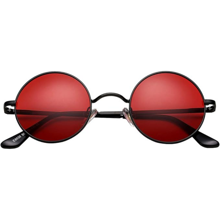 Stylish men's round polarized sunglasses with retro design. Offers excellent glare & UV protection for summer.