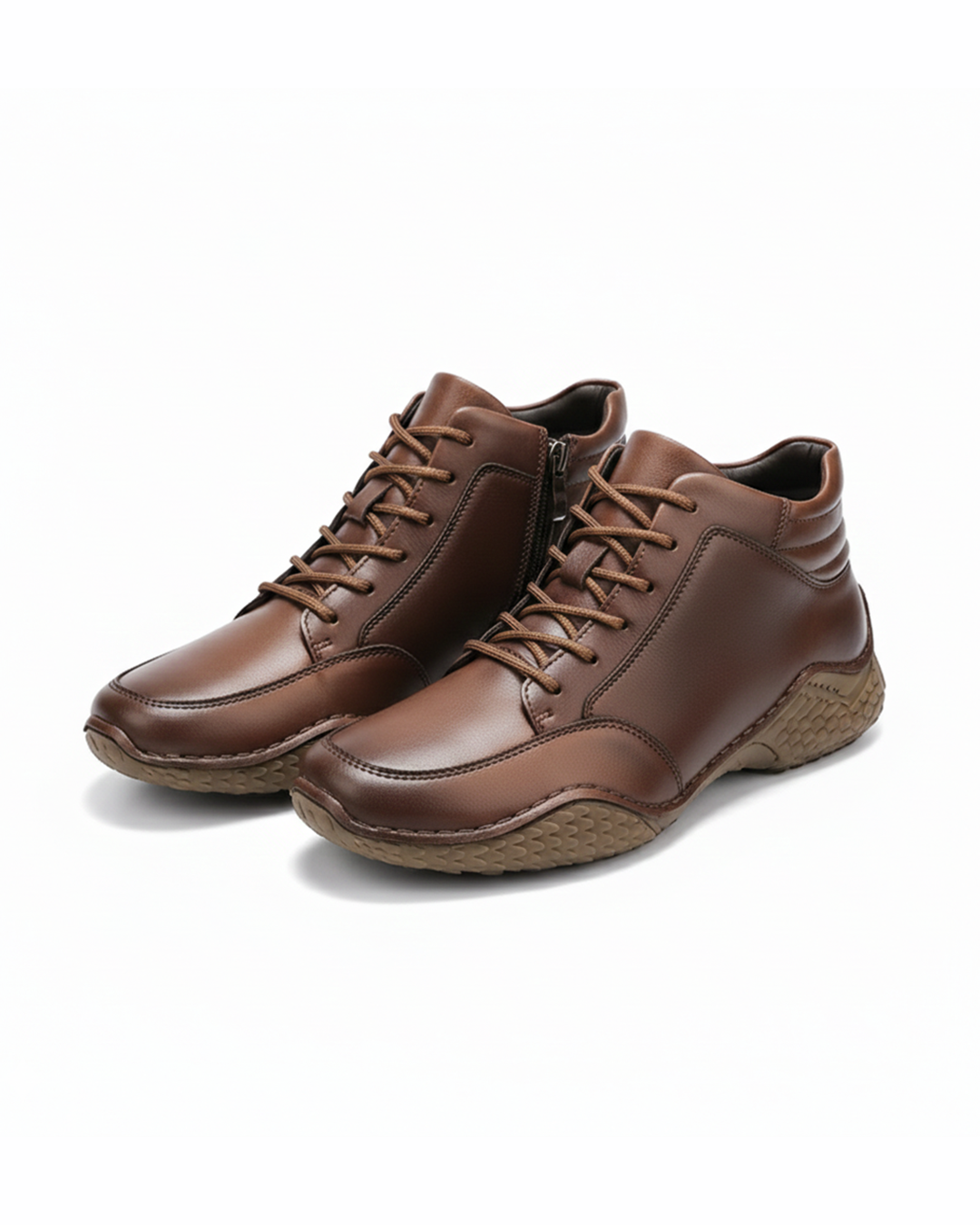 Men's Rover full-grain leather ankle boots in a rugged style with a convenient side zipper.