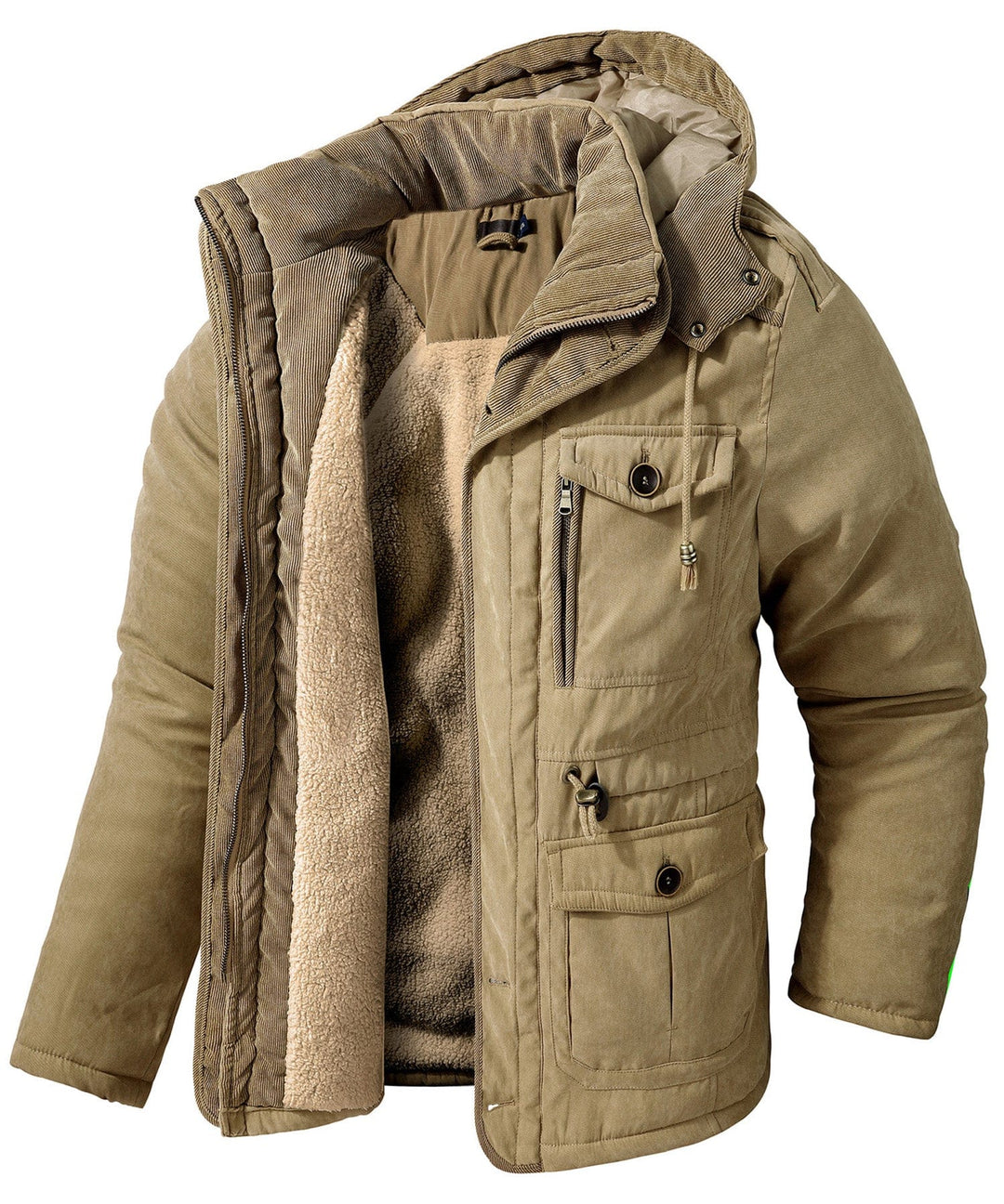 Men's rugged heavyweight work jacket, fleece lined for winter, durable outerwear for cold weather.
