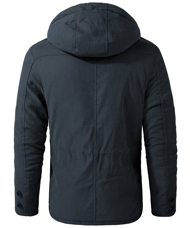 Men's winter jacket, heavyweight and fleece-lined, offering superior warmth and protection.