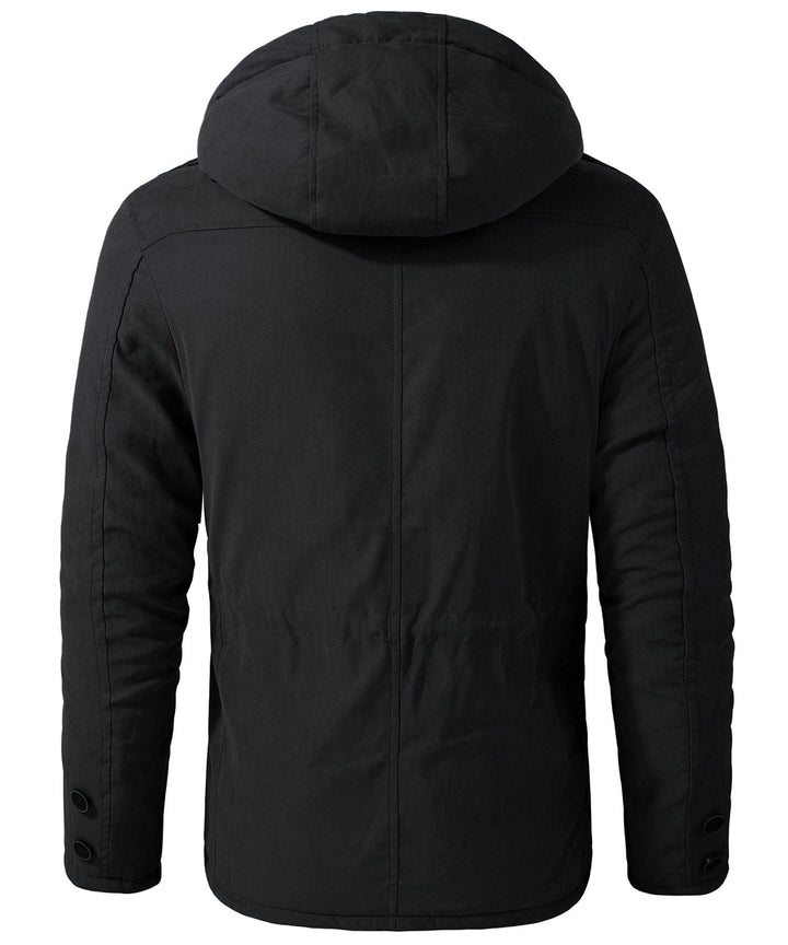 Rugged men's outerwear: a heavyweight jacket designed for durability and comfort.