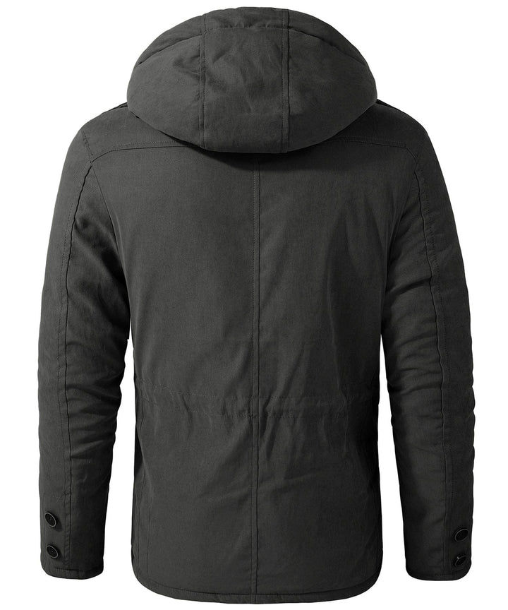 A versatile men's heavyweight work jacket, ideal for various outdoor activities in winter.