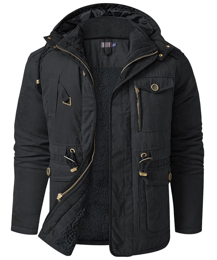 Men's heavyweight work jacket in a dark color, a classic and practical piece of men's apparel.