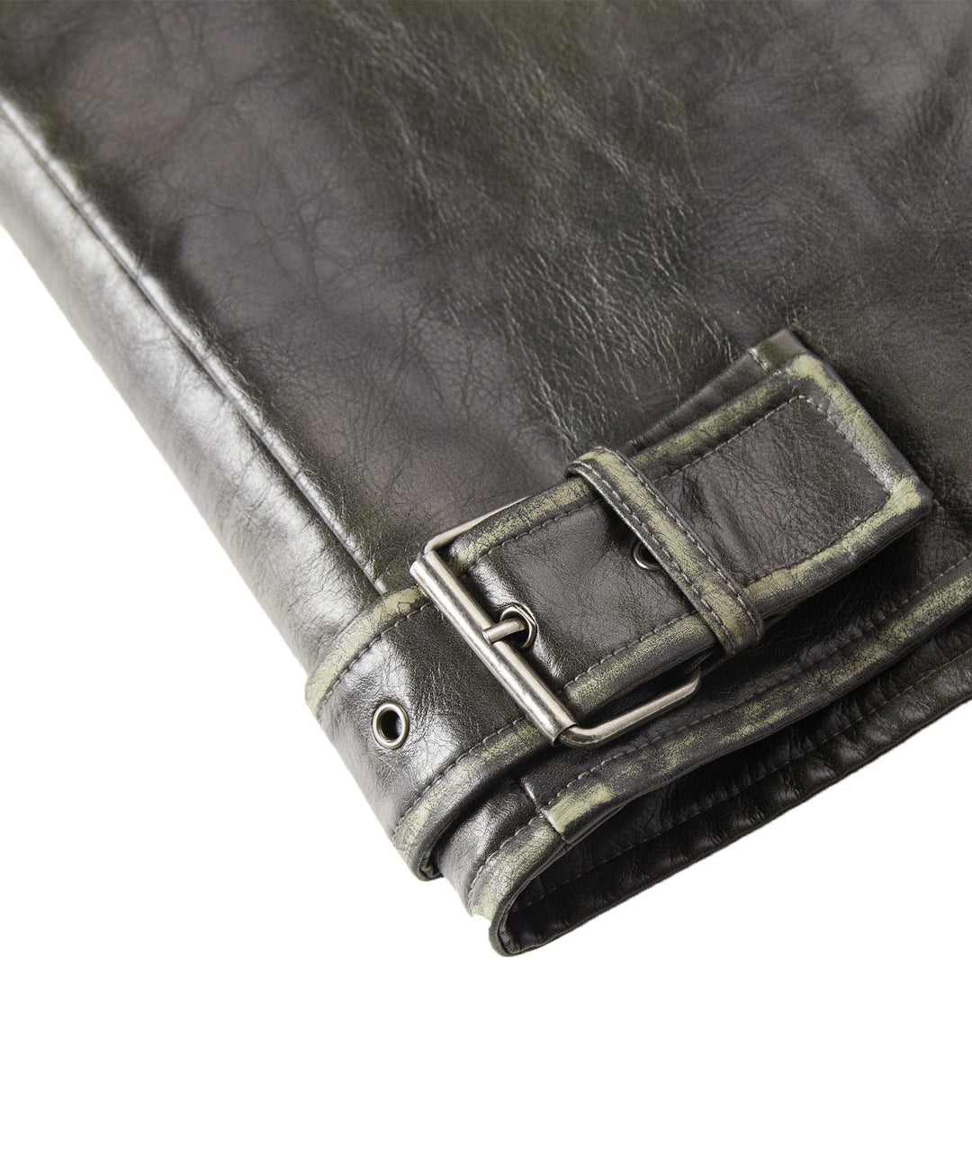 Interior lining of the Men's Rustic Edge Faux Leather Jacket, comfortable outerwear