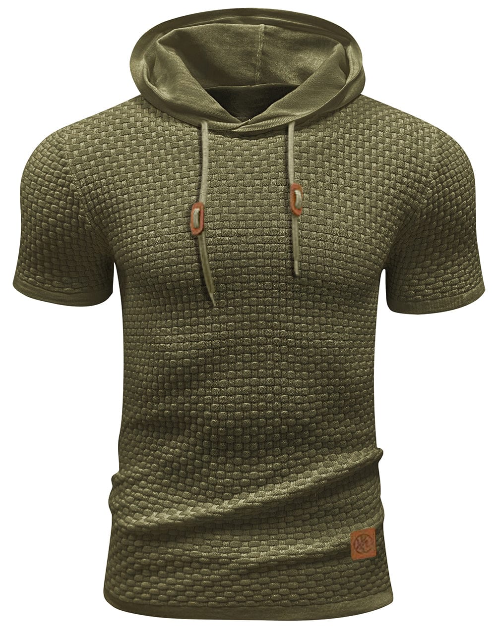 Lightweight men's short sleeve pullover hoodie for casual wear and athletic activities