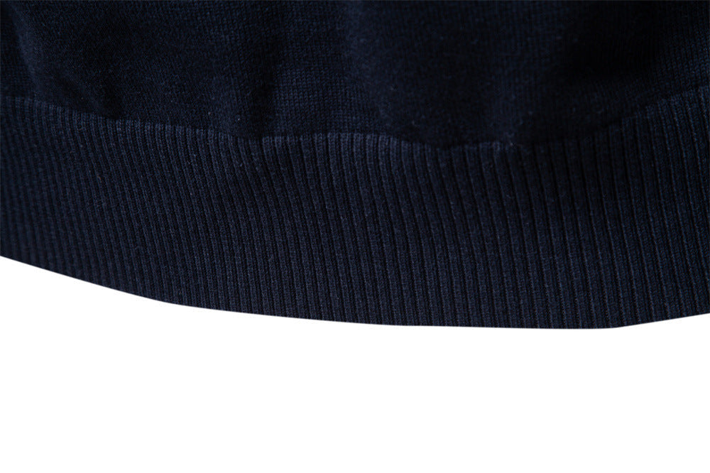 Studio shot of the Siena half-zip knit sweater, emphasizing its quality and design