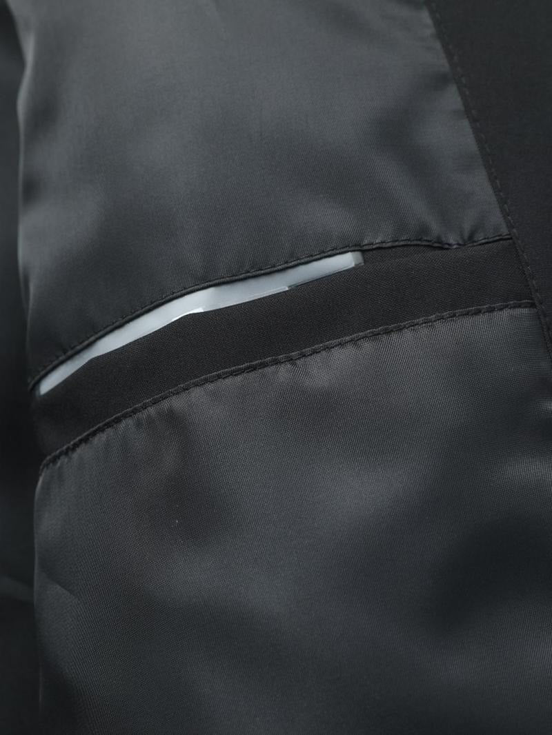 Men's insulated black puffer jacket. Sleek design, ideal for winter outerwear.