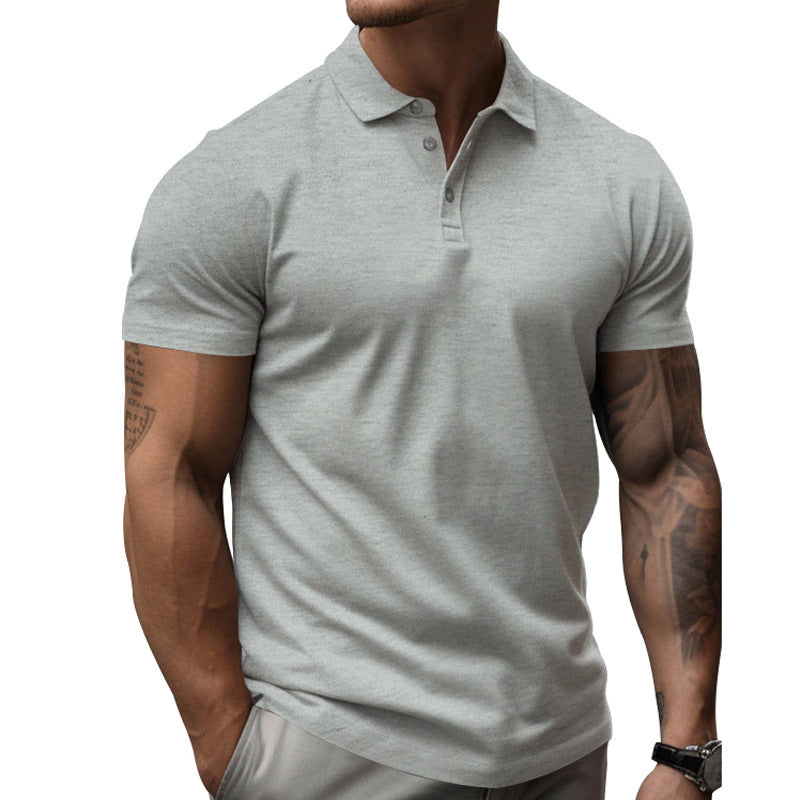 Sporty men's short sleeve performance polo. Slim fit, ideal for active wear & summer fashion.