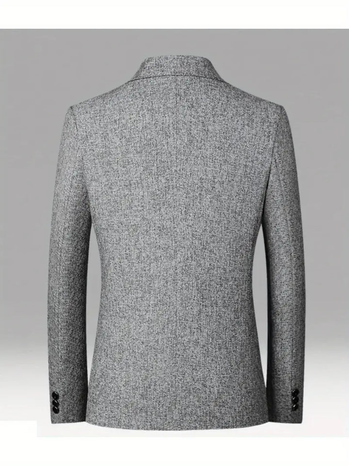 Fashionable men's spring blazer jacket, lightweight and tailored for a sleek silhouette