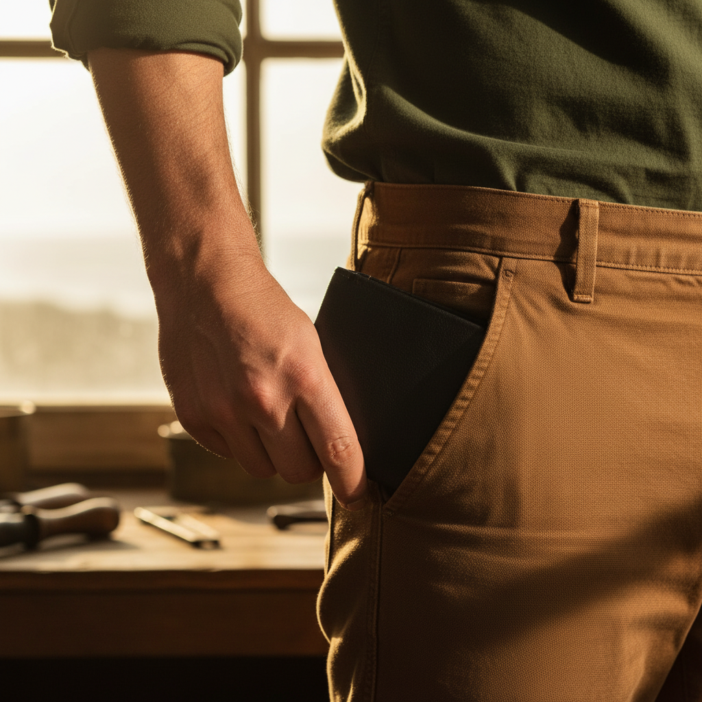 Inside view of a durable men's leather wallet with multiple card compartments.