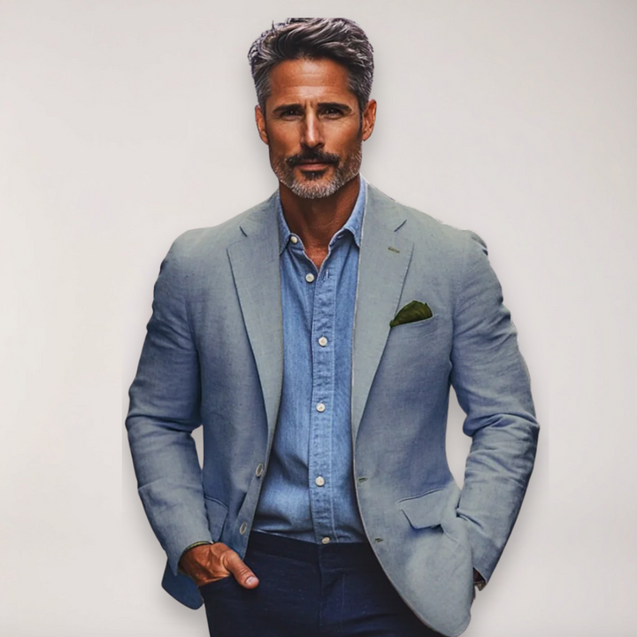 Tailored men's smart casual blazer in a modern fit. Ideal office wear & versatile jacket for formal events.