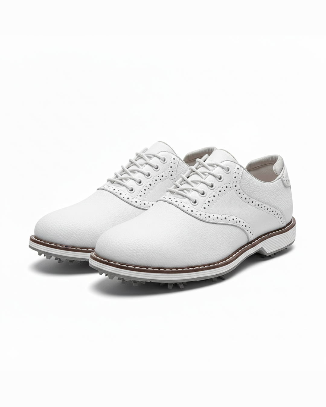 Men's Spiked Golf Brogue Shoes, water resistant, classic golf footwear for comfortable play