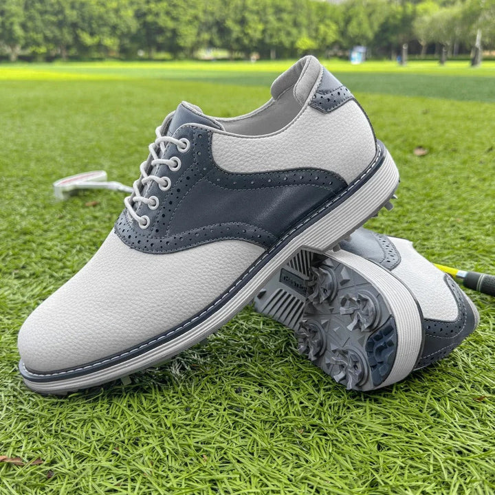 Men's Spiked Golf Brogue Shoes, showcasing durable construction and golf fashion