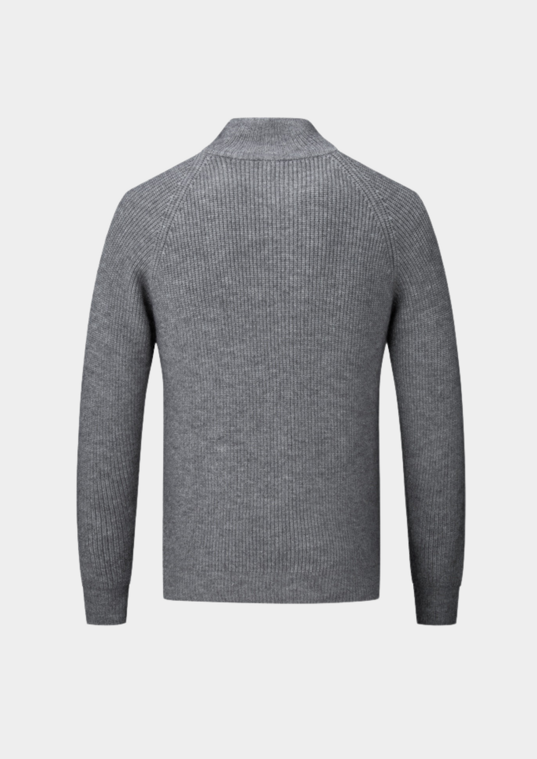 Men's all-season funnel neck zip-up sweater. Stylish & comfortable casual layering cardigan outerwear.
