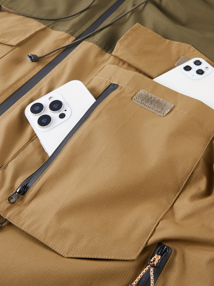 Durable men's tactical jacket, waterproof, all-weather protection, perfect for outdoor activities.