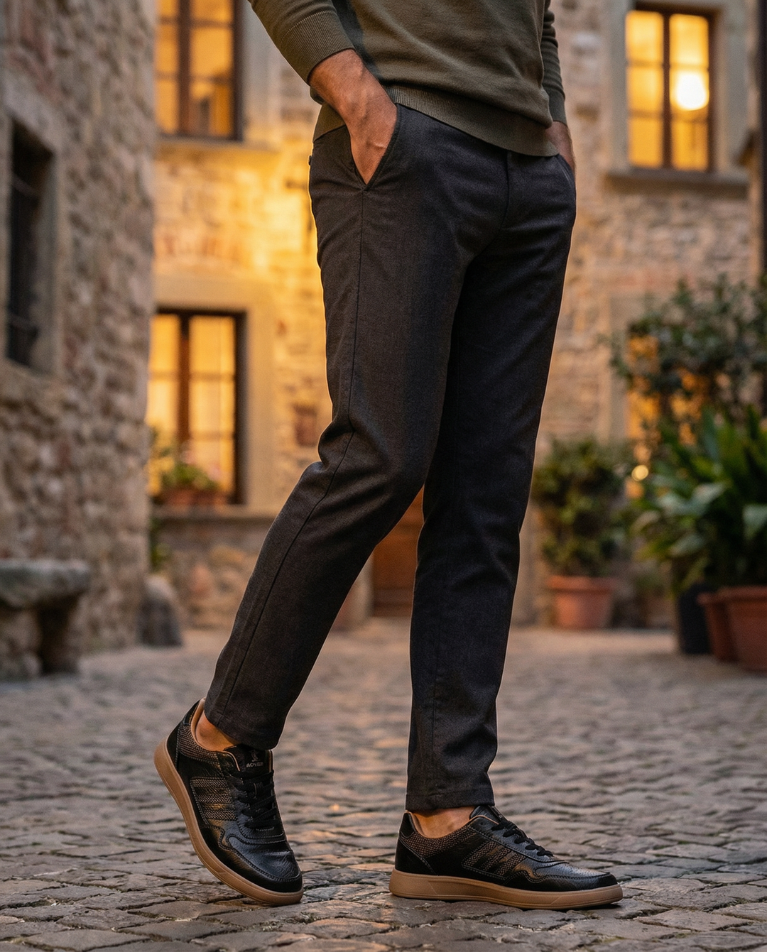 Men's white leather comfort footwear, versatile and perfect for everyday casual style