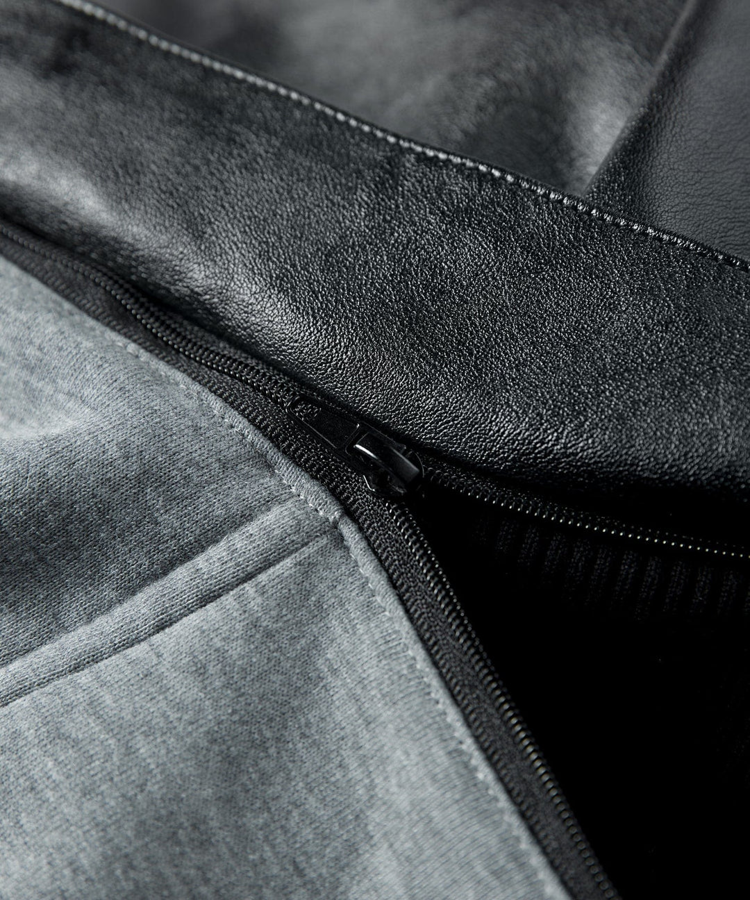Back view of the Men's Urban Edge Faux Leather Jacket, highlighting its tailored fit and modern design