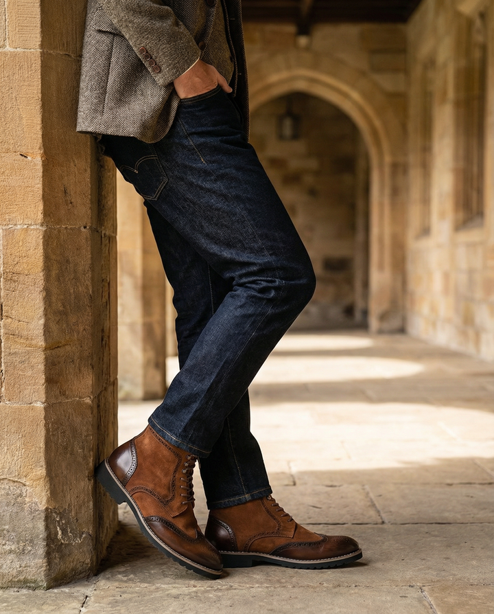 Men's casual leather & suede chukka boots, perfect for urban exploration and everyday wear