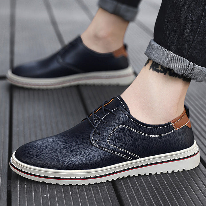 Men's urban dress loafers with laces, charcoal grey, a sophisticated footwear option