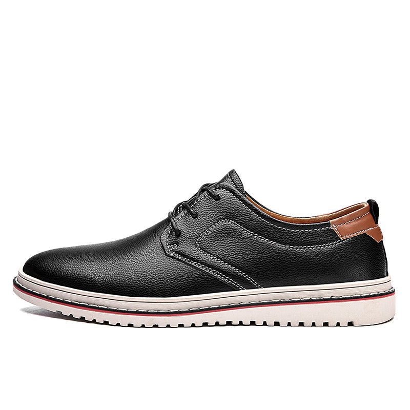 Men's durable urban lace-up loafers, dark brown, designed for modern urban environments