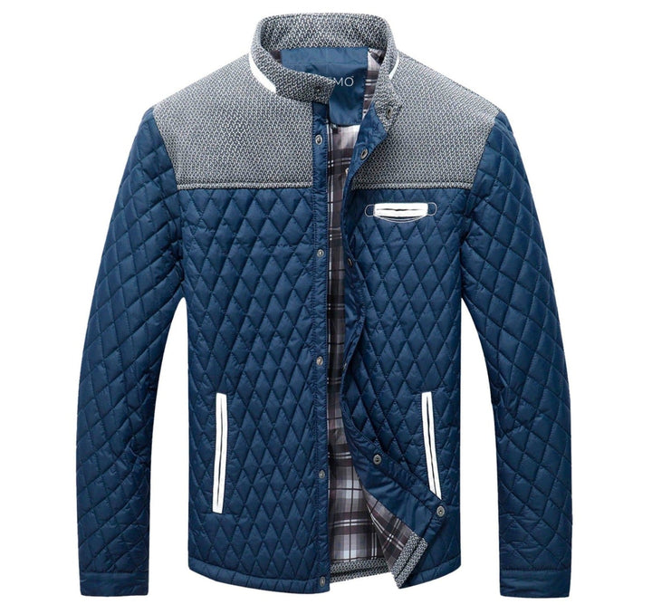 Men's polyester performance jacket, close-up of waterproof zipper, stylish urban outerwear