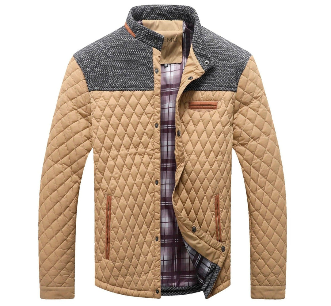 Versatile men's outdoor jacket in navy, full back view, perfect for urban and trail use
