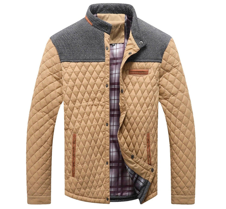 Versatile men's outdoor jacket in navy, full back view, perfect for urban and trail use