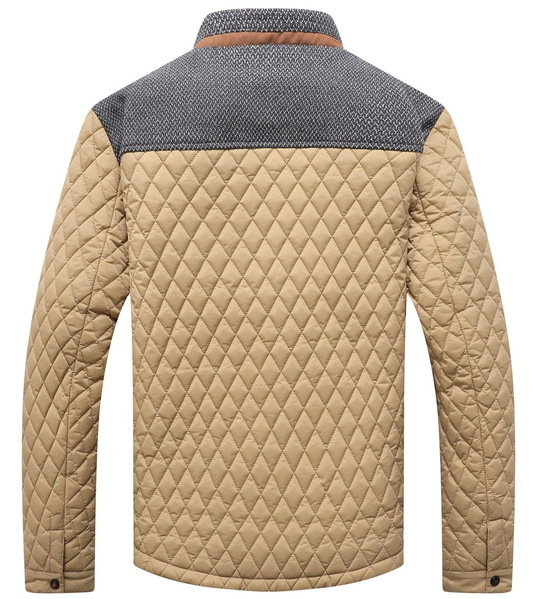 Lightweight polyester men's jacket, folded neatly, highlighting its packability and utility