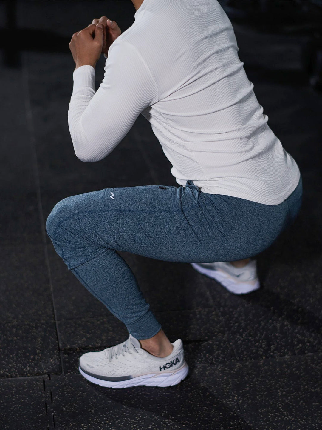 Texture shot of the performance fabric of Men's Valencia Stretch Joggers, moisture-wicking