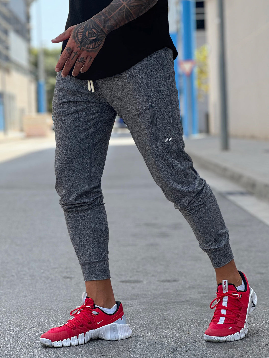 Men's Valencia Stretch Joggers in a retail display, highlighting popular activewear