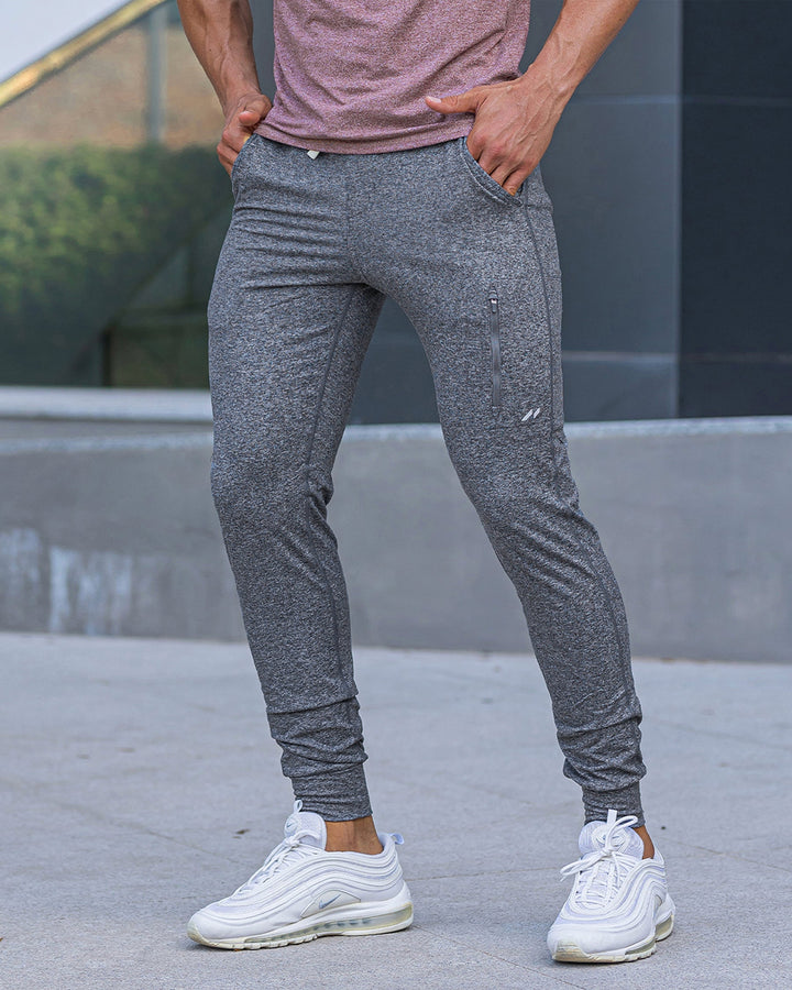 Men's Valencia Joggers in grey, showcasing their versatile casual pants style & comfort