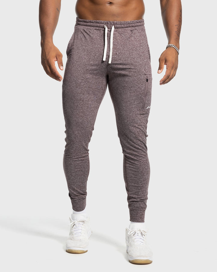 Detailed shot of drawstrings & aglets on Men's Valencia Stretch Joggers waistband