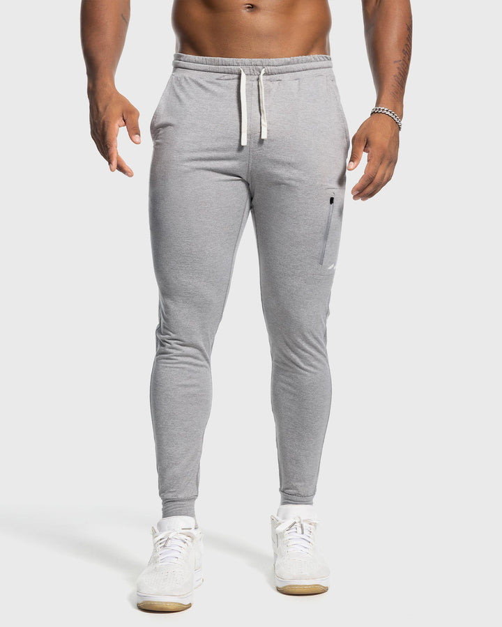 Men's Valencia Performance Joggers paired with sneakers, completing an athletic look