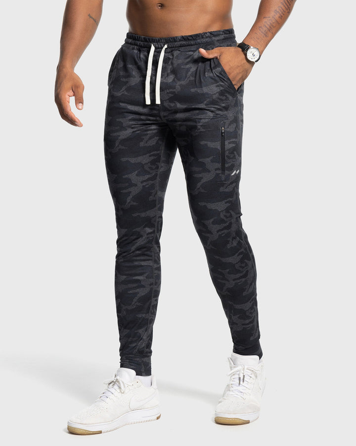 Men's Valencia Joggers from behind, emphasizing the tapered leg & athletic silhouette
