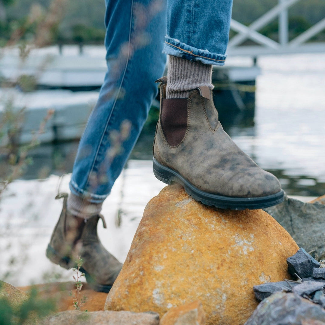 Versatile men's ankle boots, stylish slip-on Chelsea design for everyday comfort and sophisticated look.