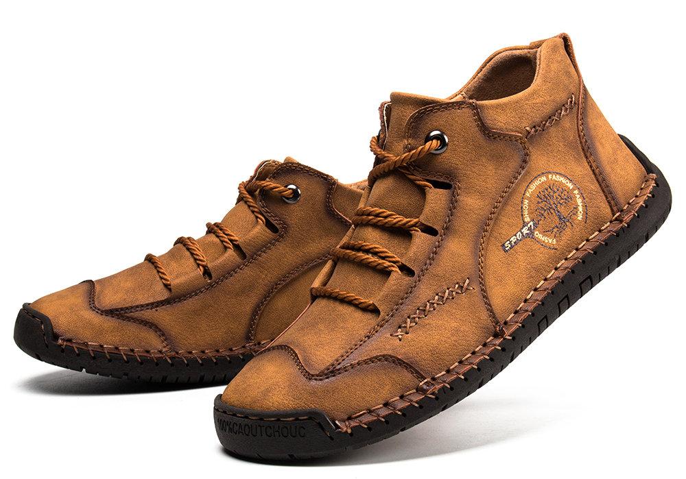 Men's vintage leather orthopedic shoes, perfect loafers for those seeking comfort and classic style.