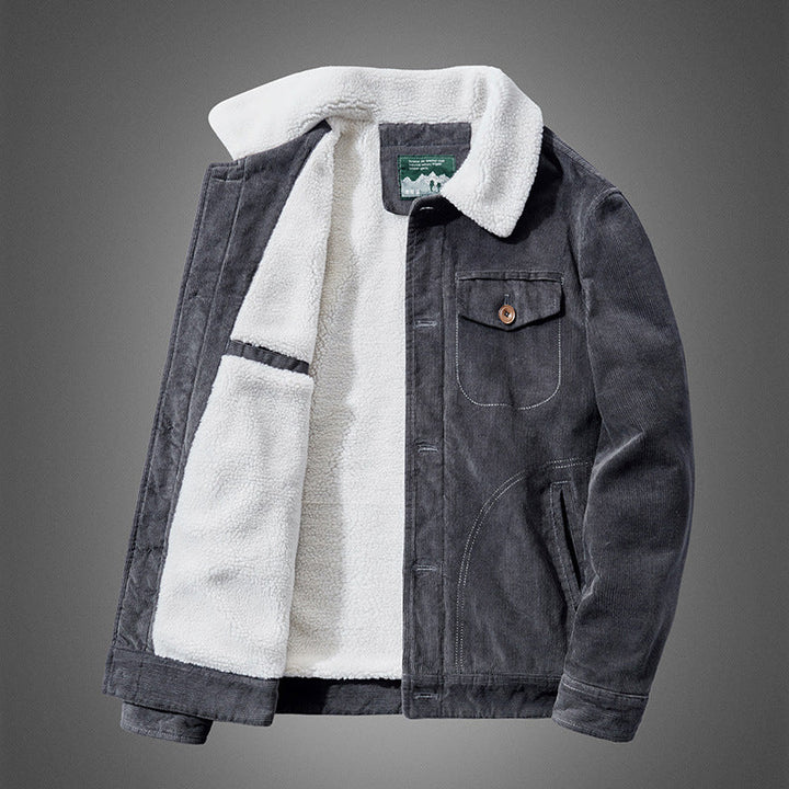 Men's multi-pocket velvet jacket, a versatile piece for vintage and fall fashion