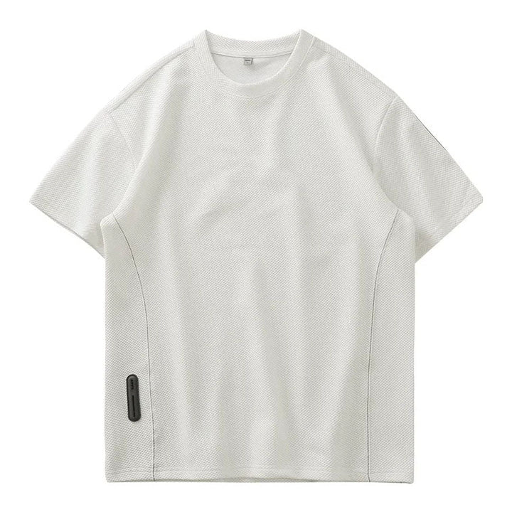 Men's waffle texture t-shirt, oversized fit. Ideal for casual wear, streetwear, and everyday comfort.