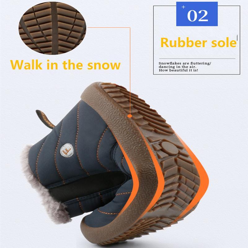 Men's casual ankle high hiking boots, designed for winter conditions and comfort