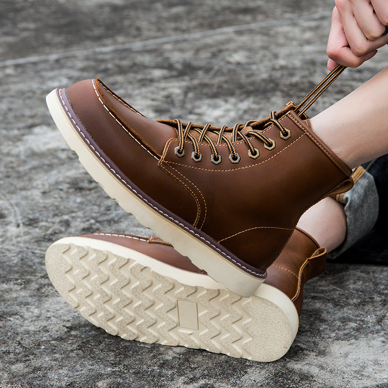 Men's fashion chukka boots, combining a classic silhouette with modern waterproof technology