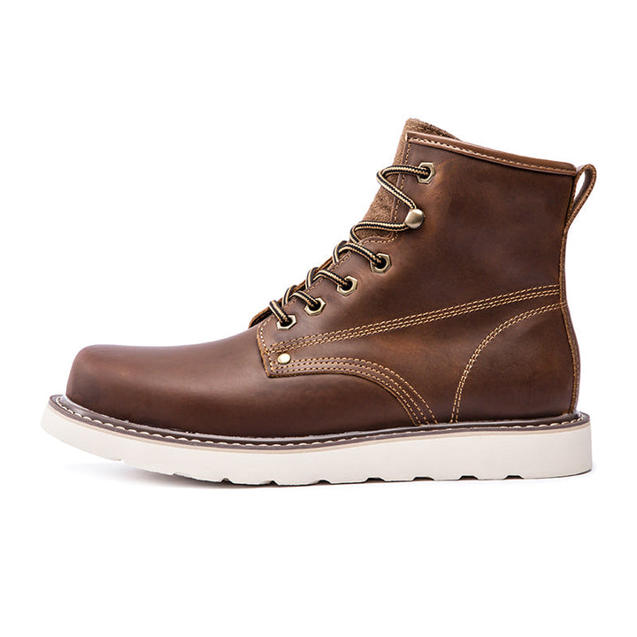Men's durable chukka boots, showcasing their ability to handle tough environments with ease