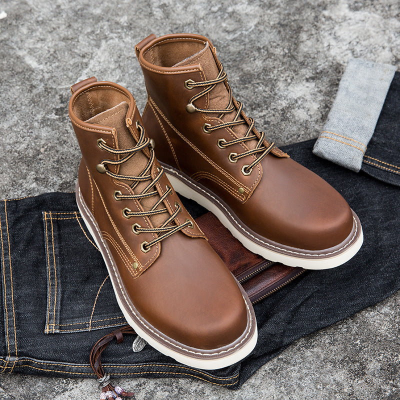 Stylish men's chukka boots, blending traditional design with contemporary waterproof features