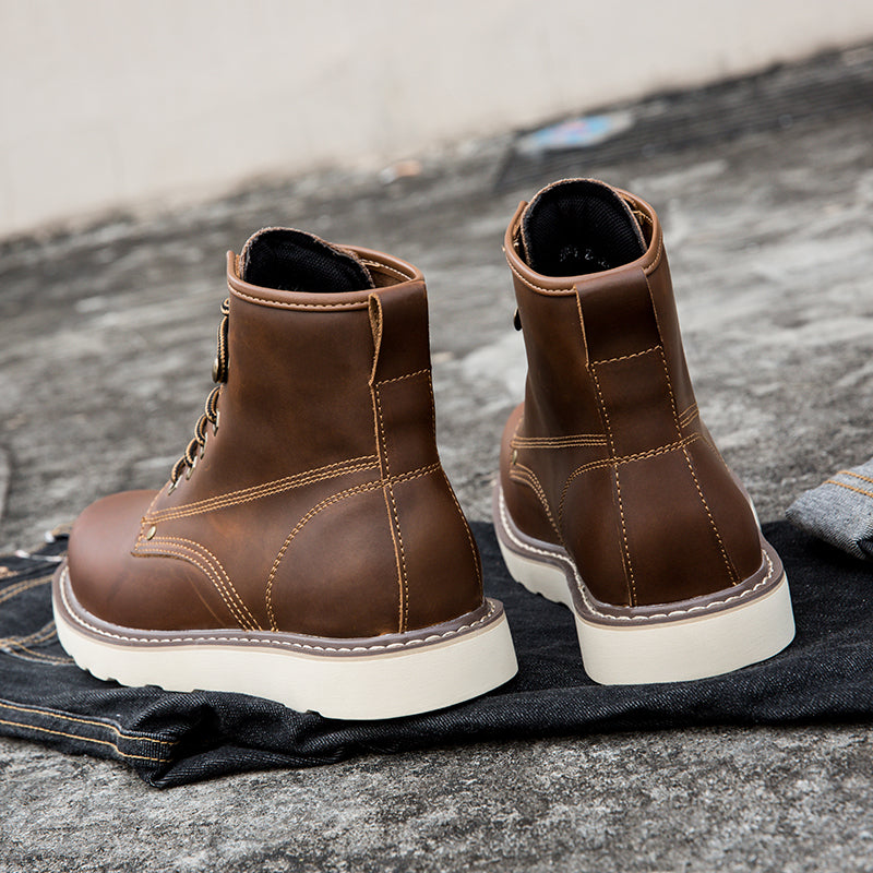 Waterproof men's chukka boots, designed to keep feet dry and comfortable in rainy conditions