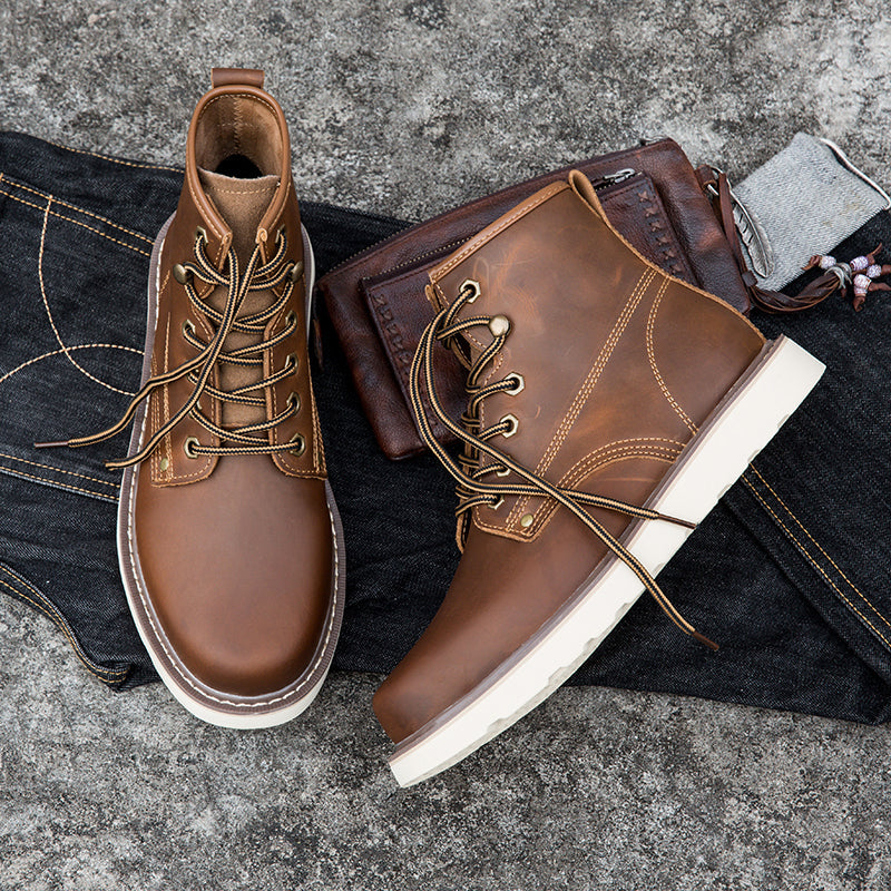 Rugged men's chukka boots, built for performance and resilience in outdoor settings