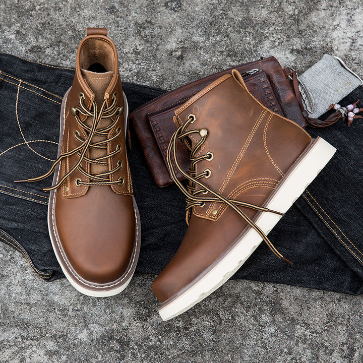 Rugged men's chukka boots, built for performance and resilience in outdoor settings