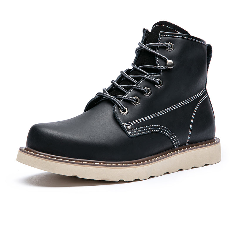 Close-up of the ankle collar on men's chukka boots, showing padding for enhanced comfort
